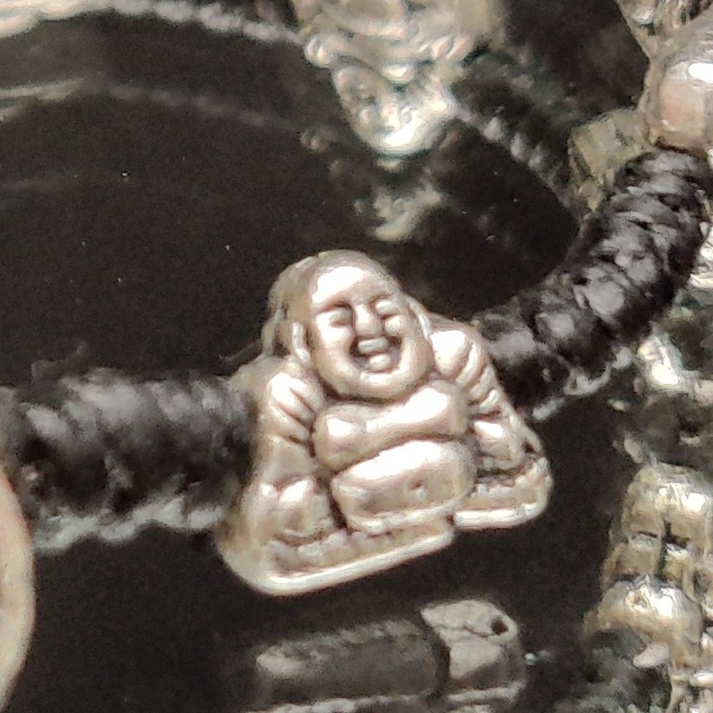 Vintage Silver Happy Fat Buddha Bracelet
